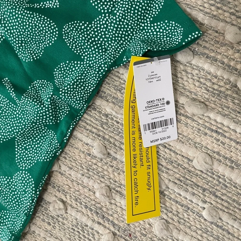 18 month st patrick clover two piece set